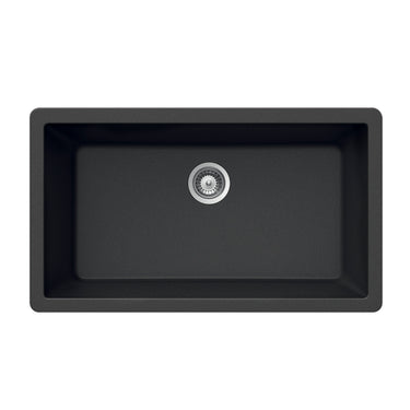 Houzer Quartztone 33 inch Granite Composite Undermount Single Bowl Kitchen Sink